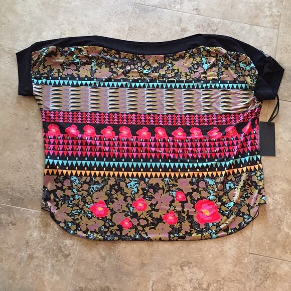 VOLT Design Cobi Top Vibrant Colors Drape NWT - Picture 5 of 7